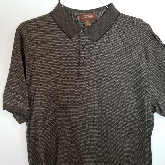 Tasso Elba Spa Stripe Short Sleeve Polo Shirt XL - Picture 5 of 15